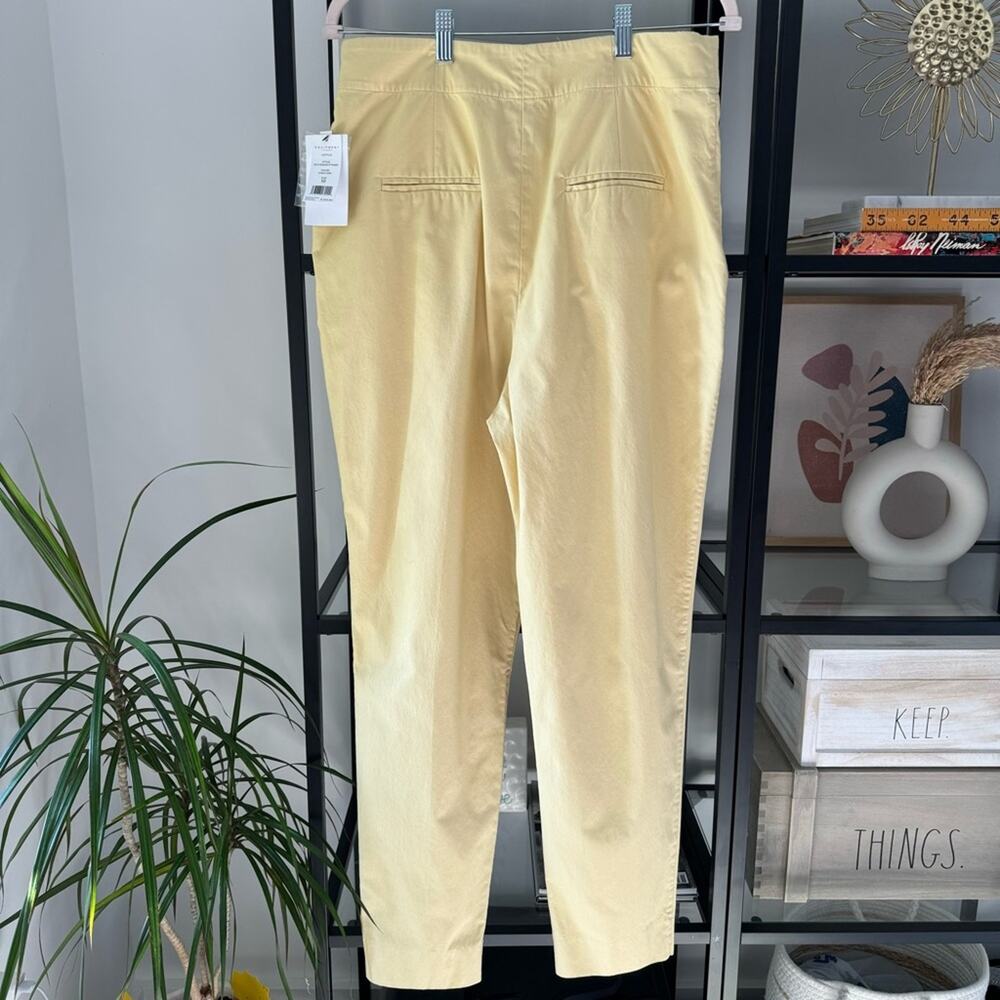 Equipment Lucille Sable Dor Butter Yellow High Rise Ankle Paperbag Pants Size 10 - Picture 6 of 14